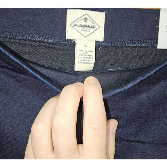 St.‎ Johns Bay Women's Secretly Slender Jeggings Fit Slim Leg Navy Large - Picture 4 of 8